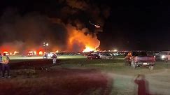 A fire at a Florida airport destroys rental car lot