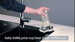 Kitchen Sink Glass Rinser - Faucet Glass Rinser for Kitchen Sinks, Kitchen Sink Cup Rinser,Cup Cleaner for Sink,Bottle Washer,Kitchen Sink Accessories