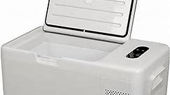 Alpicool S15 Portable Freezer, 12 Volt Refrigerator, 18 Quart (16.8 Liter) Fast Cooling 12V Car Fridge -4℉~68℉, White Car Cooler, 12/24V DC and 100-240V AC for Outdoor, Camping, RV, Truck