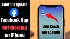 Facebook App Not Working on iPhone after iOS Update? (Fixed)