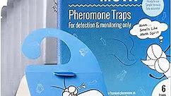 Clothing Moth Pheromone Trap 6-Pack - Clothes Moth Trap with Lure for Closets & Wardrobes, Carpet and Fabric Moth, Wool Moths Traps Indoor Moth Treatment & Prevention