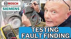 Testing tumble dryer heating system element & thermostats on Bosch and Siemens