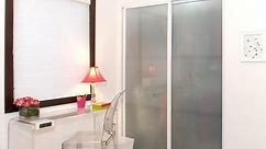 THE SLIDING DOOR COMPANY 2 Panel, Sliding Closet Doors, Frosted Glass, Aluminum Frame on double track. - Bed Bath & Beyond - 38007419