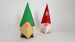 How to make a Christmas paper gnome - Christmas Home Decor Ideas