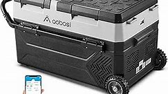 AAOBOSI 12 Volt Car Refrigerator, Car Fridge Dual Zone WiFi APP Control,44 Quart Portable Freezer Compressor Cooler 12/24V DC &110~240 Volt AC for Car RV Truck Van Boat Travel Camping -4℉~68℉