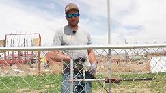 Fix damaged chain link fabric - part 3 #fencebuilding #fencebuild #fence #fyp #fencebuilder #fencer