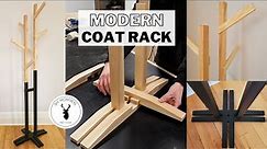 Build a Modern Free Standing Coat Rack | Woodworking | Plans available