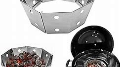 Stainless Steel Charcoal Ash Basket for Weber & Oklahoma Joe's Smoker, Heavy Duty Weber Grill Accessories for Long Efficient Smoking, Easy Clean, The Ultimate Grilling & Smoking Experience
