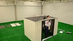 Arrow Yard Saver 4 ft. W x 10 ft. D White Galvanized Metal Storage Shed YS410-A