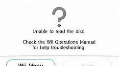 Unable to read the disc.