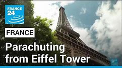 Paris-chute: Man arrested after parachuting from Eiffel Tower • FRANCE 24 English