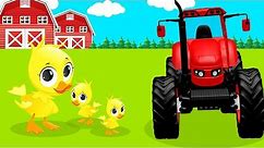 Tractors for Kids With Farm Animals! Tractors and Harvesters Cartoon for Toddlers