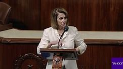 House Minority Leader Nancy Pelosi addresses congressional bas...