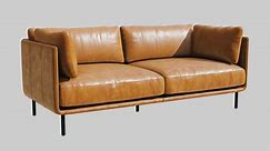 Crate&Barrel Wells Leather Sofa - Buy Royalty Free 3D model by 3detto