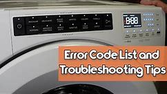 Whirlpool Front Load Washer: Error Codes, and Troubleshooting Mode & Diagnostics