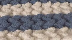 How to make a herringbone pattern in your chunky blanket-your foundational chain & first set of loops are created as you normally do. To create the herringbone pattern simple twist your loops in the direction you are working. More chunky blanket tutorials are on my page. 🧶 #chunkyblankets #herringbone #blanketpattern #blanket #yarnaddict #chunkyknitblanket | Heather McCloskey