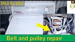 How to replace the belt and idler pulley on a Speed Queen washing machine - step by step