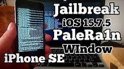 iPhone SE Jailbreak iOS 15.7.5 palera1n & Window ISO