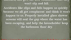 Keep Bathroom Floors Dry and Non-Slip – Install Glass Shower Screens