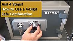 How to Open a Safe With 4 Number Combination