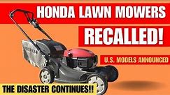 Honda Announces U.S. Lawn Mower Recall - HRN216, HRX217, GCV170, GCV200