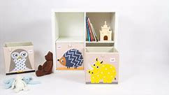 3 Sprouts Cube Storage Box - Organizer Container for Kids & Toddlers, Dragon