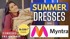 Trendy SUMMER DRESSSES from MYNTRA 💕 You will love this haul 😍| Tryon | Honest review || gimaashi