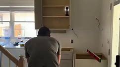 Part 4! The RTA Cabinets are in and it’s time to DIY the bathroom wallpaper! #DIY #rtacabinets #laundryroom | Nik and Liv Diy Page
