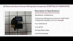 LG 6749c 0014e | LG Refrigerator Compressor Start Relay | PartsIPS