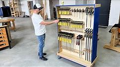 Ultimate Mobile Clamp Rack - Build clamp rack from Plywood / Woodworking DIY