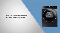 How to clean the lint filter of your Samsung Dryer
