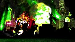 Wario dies in a radioactive fiery meteor shower while cooking at home