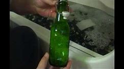 cleaning / delabeling beer bottles
