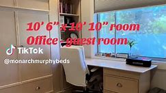 Murphy beds are great for small spaced office or 10 x 10 guest rooms even with a desk or ceiling fan! We’re here for free consultations by phone. #murphybed #spacesavingfurniture #realwoodfurniture #sarasotaflorida #homeoffice #wallbeds #designer