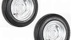 eCustomRim 2-Pack Trailer Tire On Rim 4.80-12 480-12 4.80X12 12 LRB 5 Lug Galvanized Wheel - 2 Year Warranty w/Free Roadside