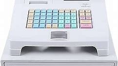Cash Register - Electronic POS System Cash Register with 4 Bill 5 Coin,Removable Cash Tray and Thermal Printer,48-Keys 8-Digital LED Display Multifunction Cash Register for Small Businesses
