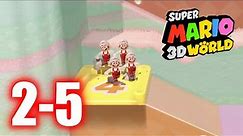 Super Mario 3D World - 2-5 Double Cherry Pass - All Stars & Stamp 100% Gameplay Walkthrough