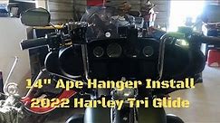 2022 Harley Tri Glide 14" Ape Hanger Install