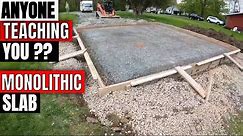 Concrete Monolithic slab for beginners how to diy step by step part 1 of 2 Dirt Boss