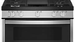 GE 30 In. Stainless Steel Freestanding Gas Double Oven Convection Range - JGBS86SPSS