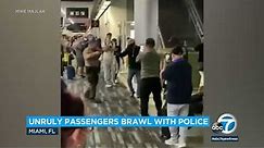 Video shows massive brawl with police at Miami airport | ABC7