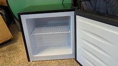 BANGSON Upright Freezer,1.1Cu.ft Mini Freezer with Removable Shelf,Single Door Compact Mini Freezer