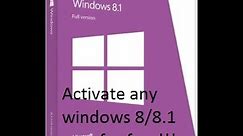 Activate Windows 8 8 1 for FREE without any software with your Hands Newest method ✔