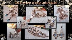 DIY tutorials. 8 ideas of wire wrap jewelry with scrolls.