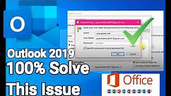 How to Fix the Username & Password Pop-Up in Outlook 2019 || Enter Your User name & Password Outlook