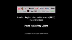 03 Parts Warranty Claim