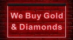 190210 We Buy Gold and Diamonds Store Shop Open Display LED Light Neon Sign (21.5" X 12", Red)