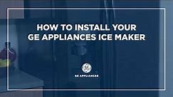 WR30X10093 - GE Appliances Side by Side Refrigerator Icemaker Installation