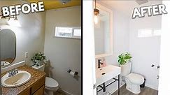 Bathroom Remodel Time-Lapse - DIY Bathroom FULL Renovation From Start To Finish Transformation!
