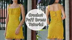 Easy Crochet Puff Dress Tutorial | Chenda DIY